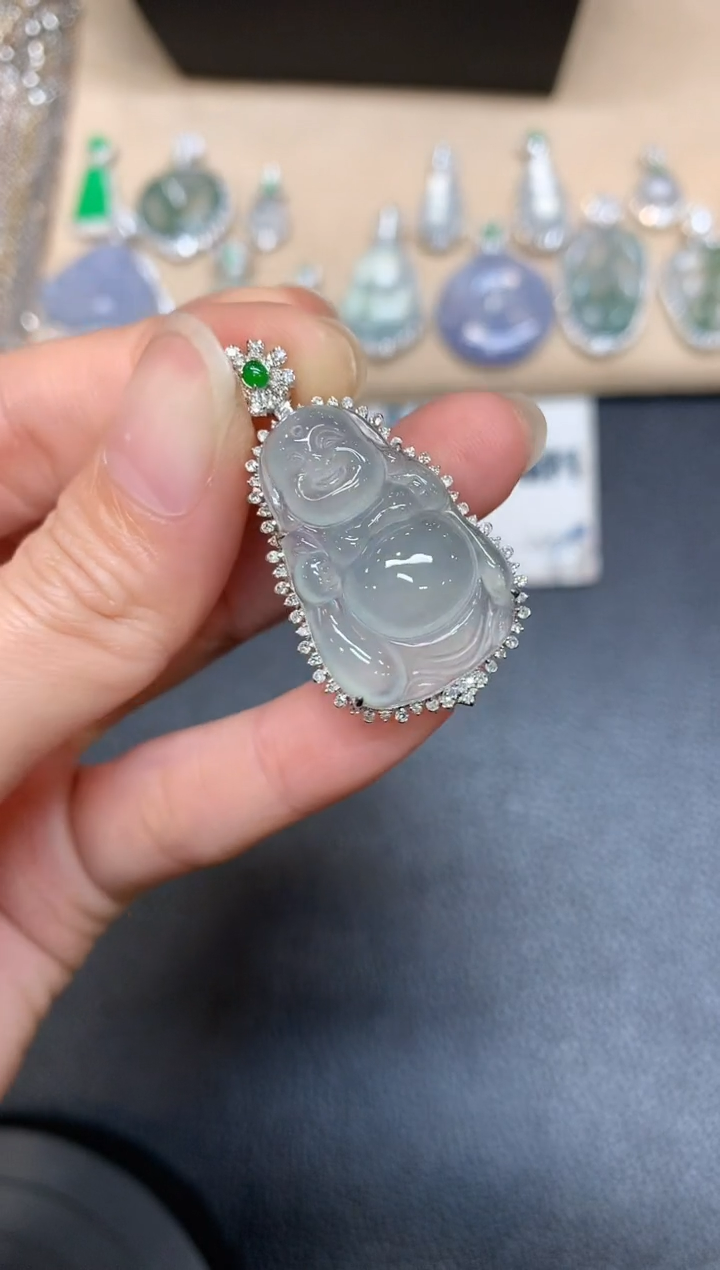 【闪购商品】翡翠颈饰18K金镶嵌【无服务费