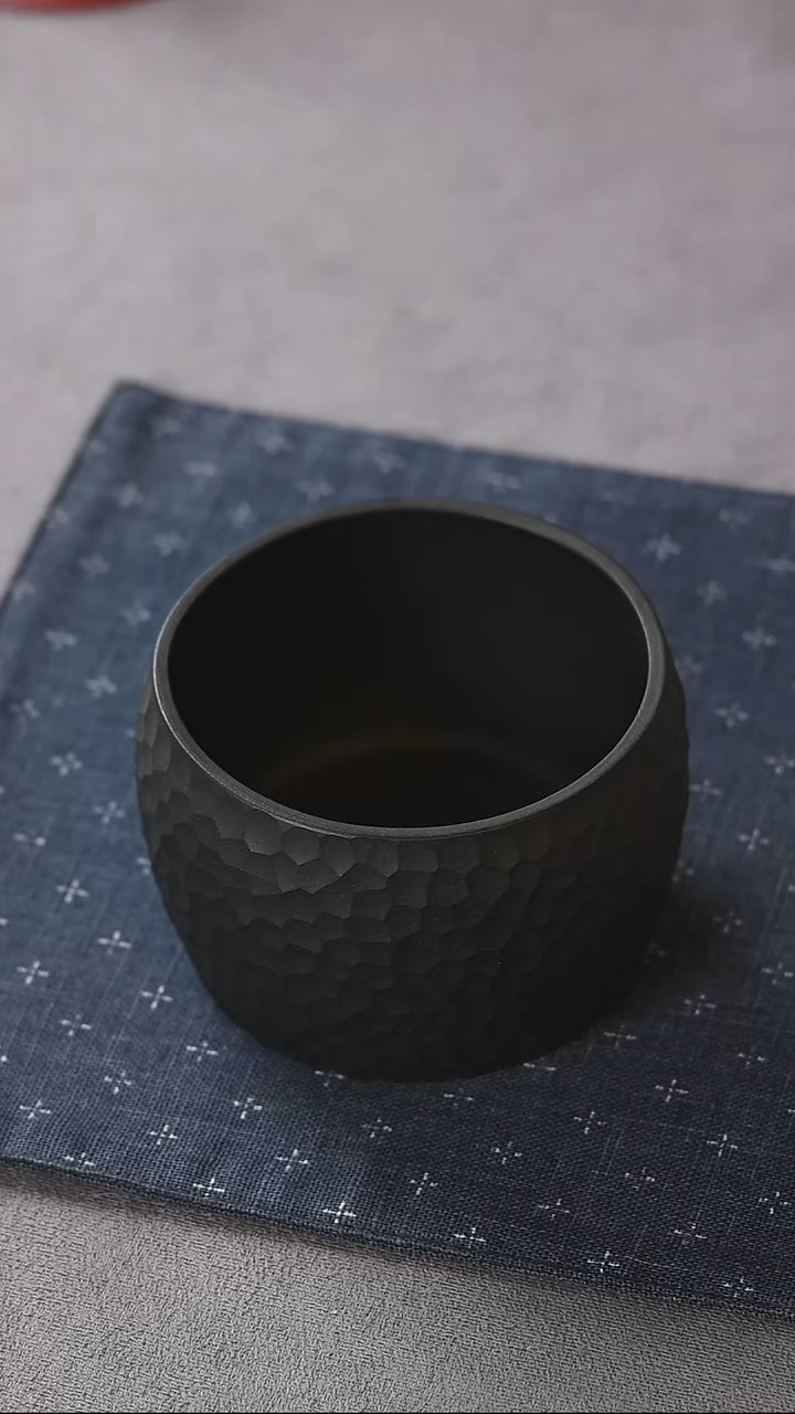 紫砂渣斗锤纹 渣斗