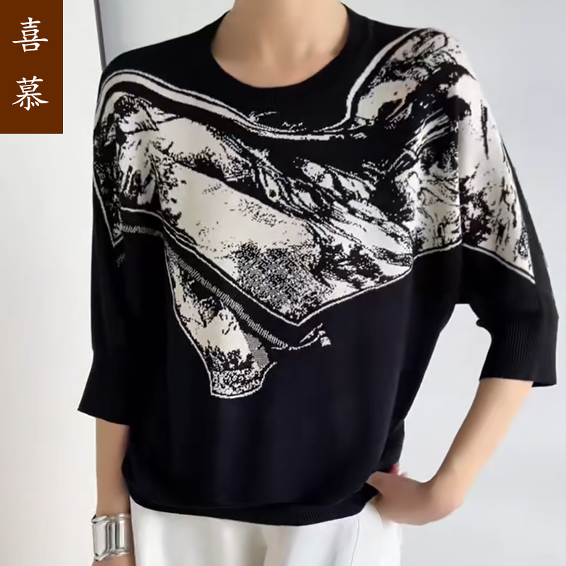 新秋款年轻妈妈装早秋时尚针织小衫2025新款洋气中老年女装上衣服
