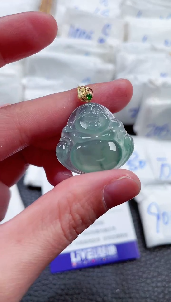 【闪购商品】翡翠颈饰18K金镶嵌00011797