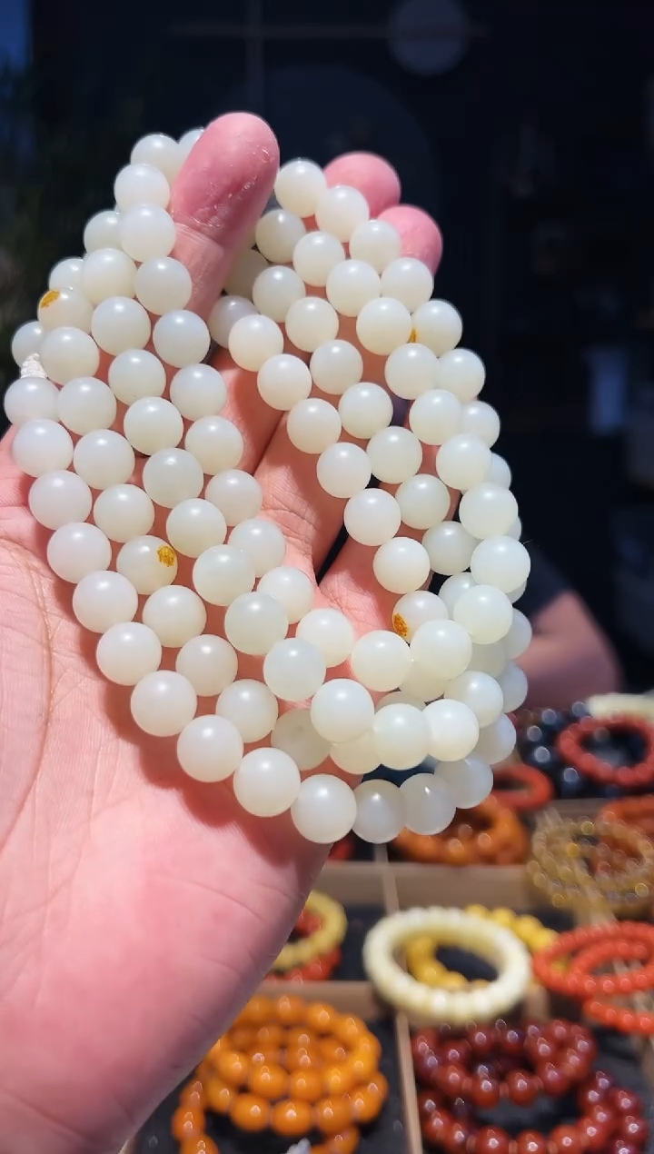 手链未镶嵌和田玉108多圈10+