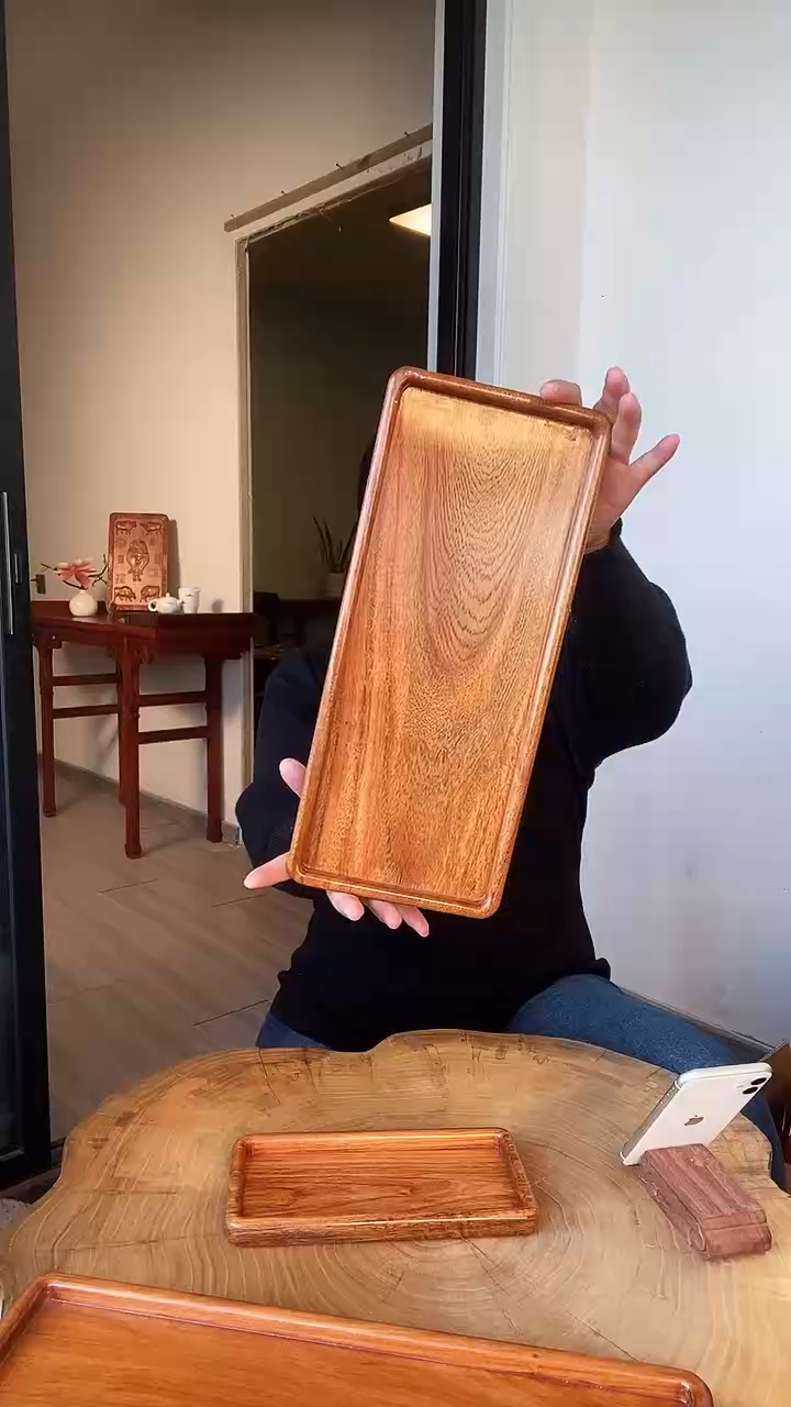 缅甸花梨（花梨木类）中号多功能盘整木直挖无拼接