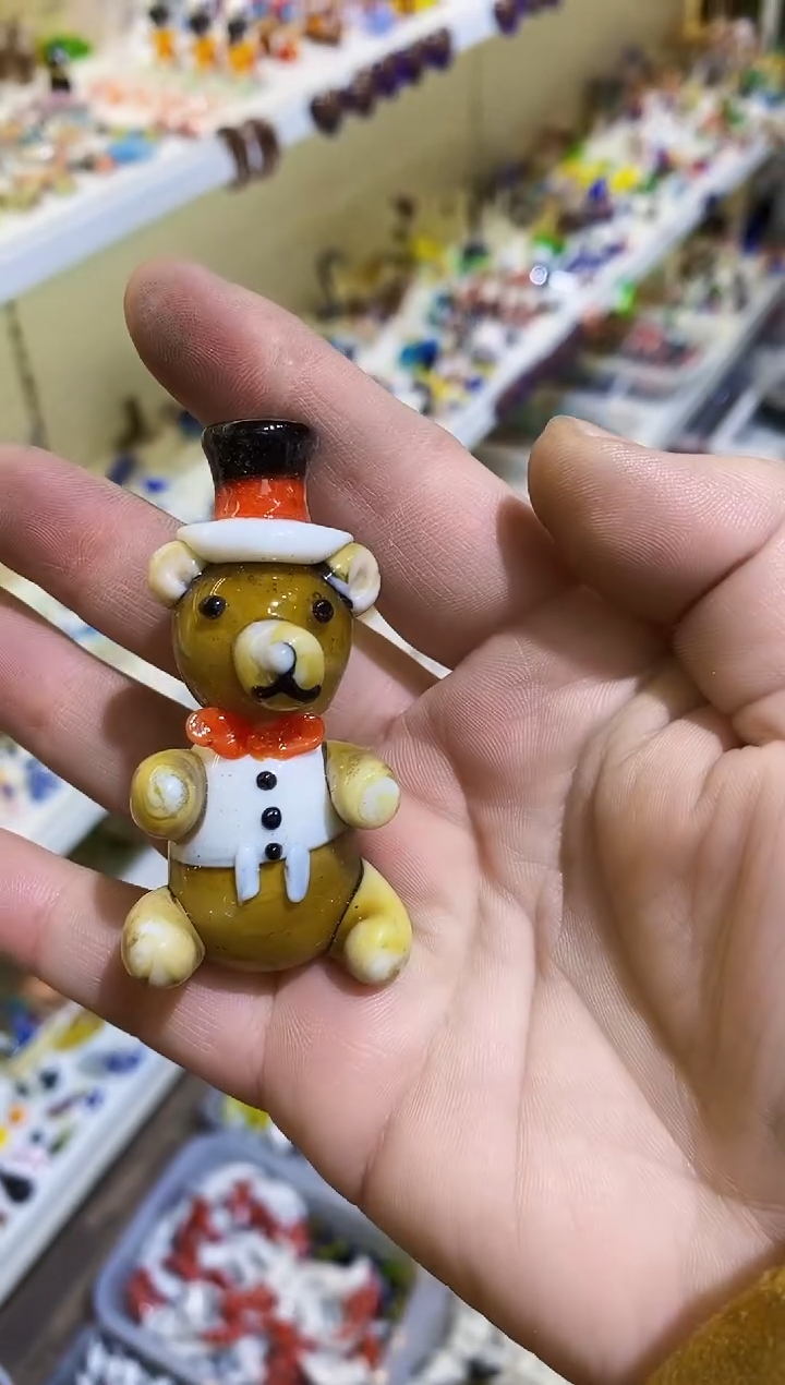 【闪购商品】琉璃手工艺品巧克力熊