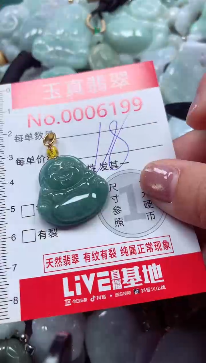 吊坠(不含链)未镶嵌翡翠6199