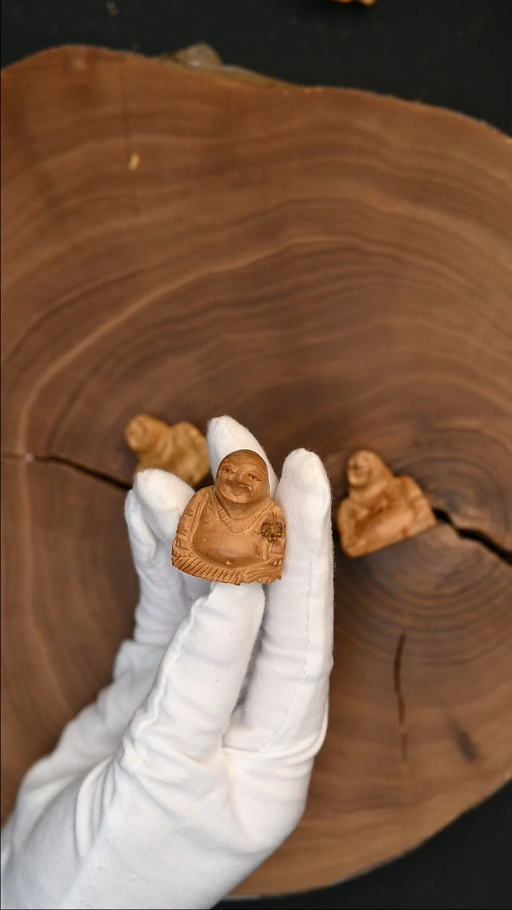 檀香木其他工艺品弥勒 多样性发其一-6号