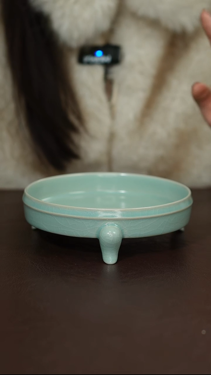 摆件陶原矿原釉汝宋汝瓷