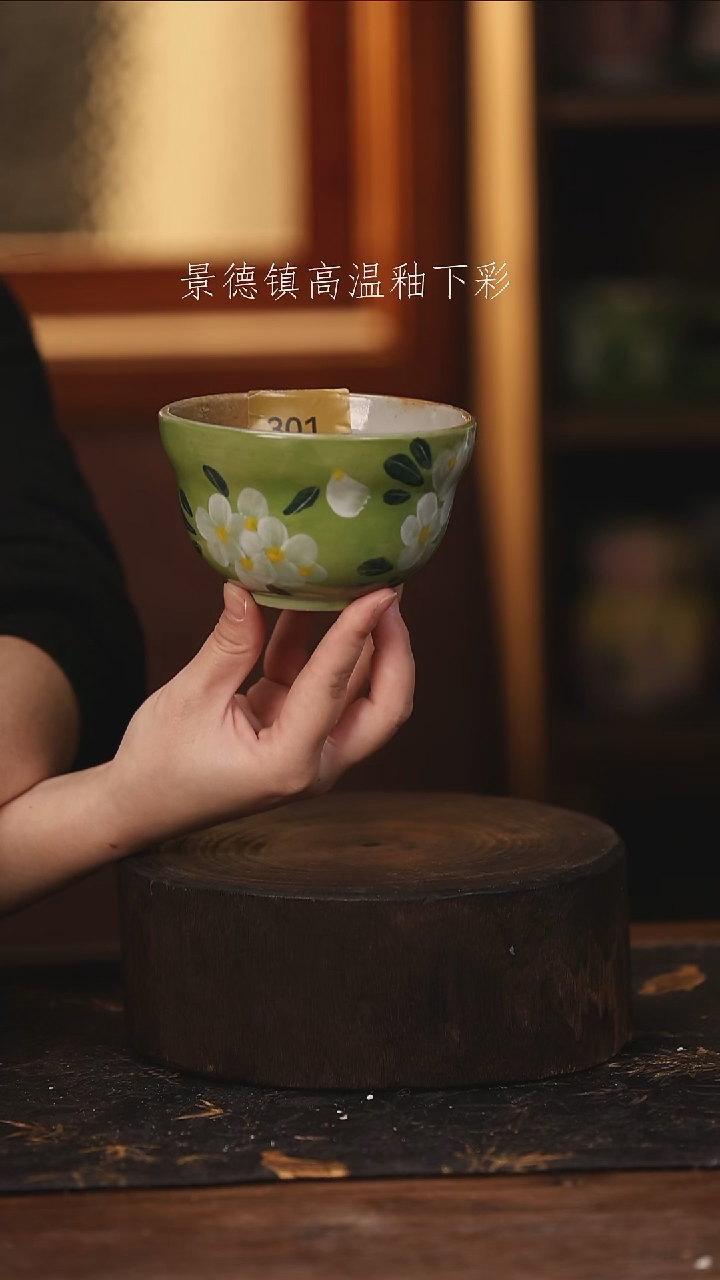 陶瓷  景德镇高温釉下手绘陶瓷@L301@