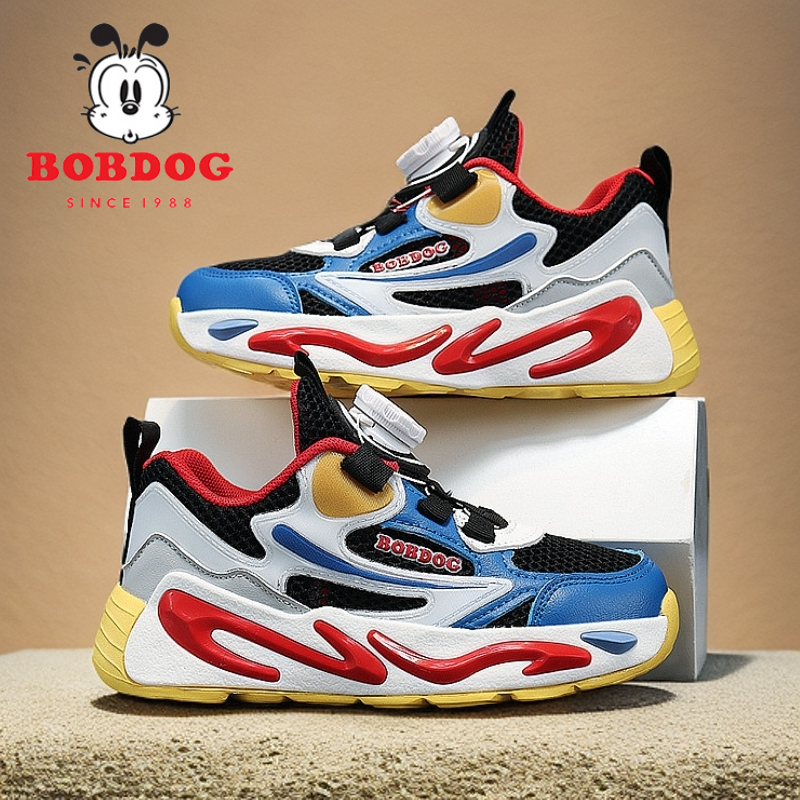 巴布豆【软底单网】老爹鞋轻便中大童鞋子休闲风跑步男防滑运动透气