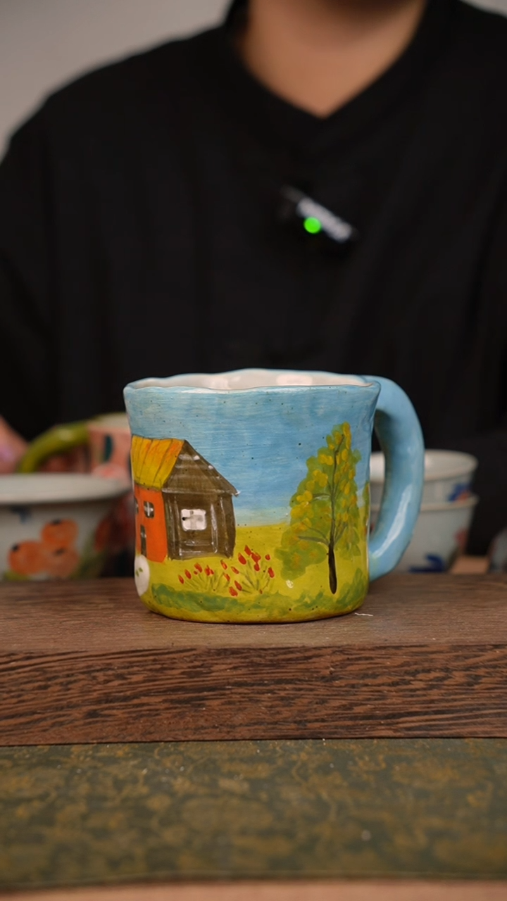 摆件泥垚手作 景德镇手工手绘器物