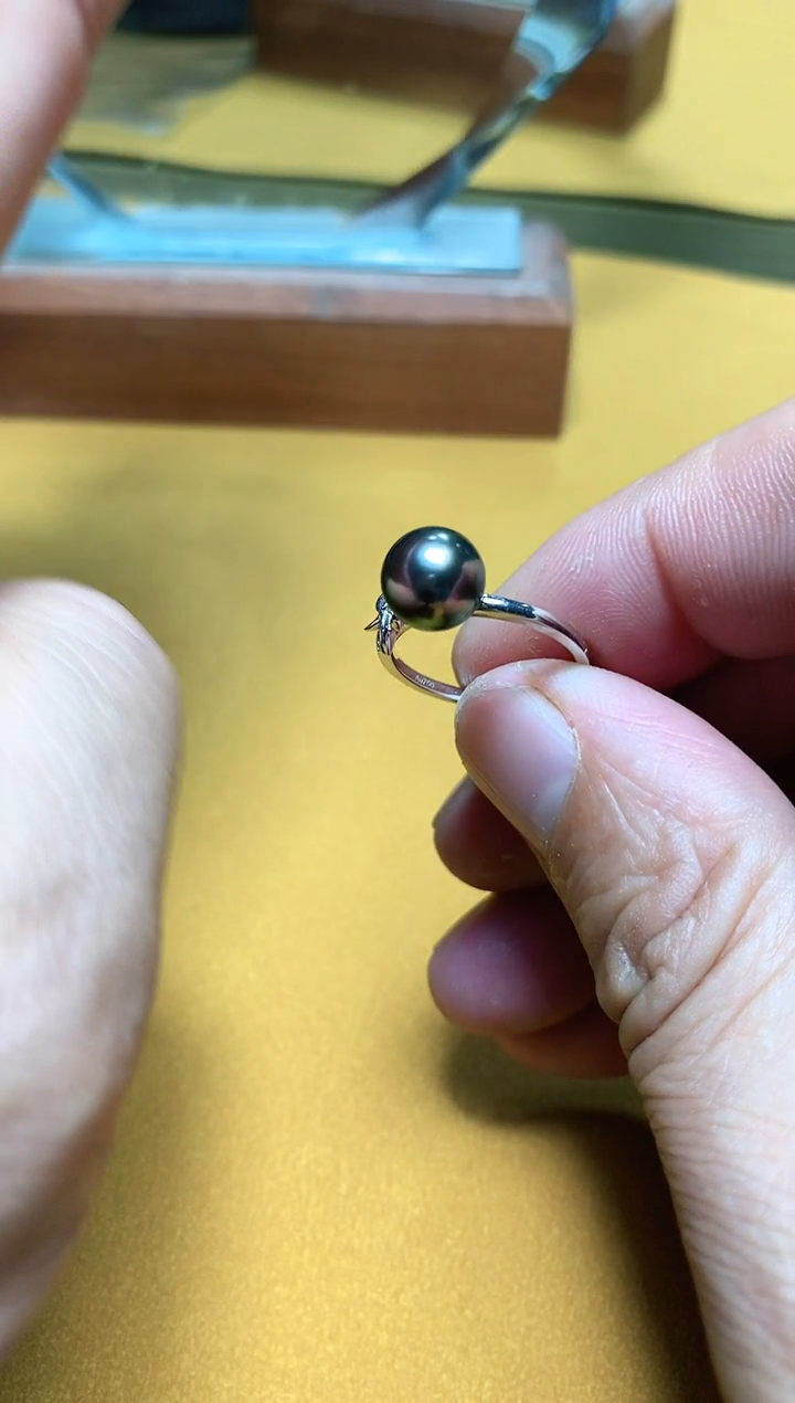 【闪购商品】海水珍珠戒指18K金镶嵌戒指