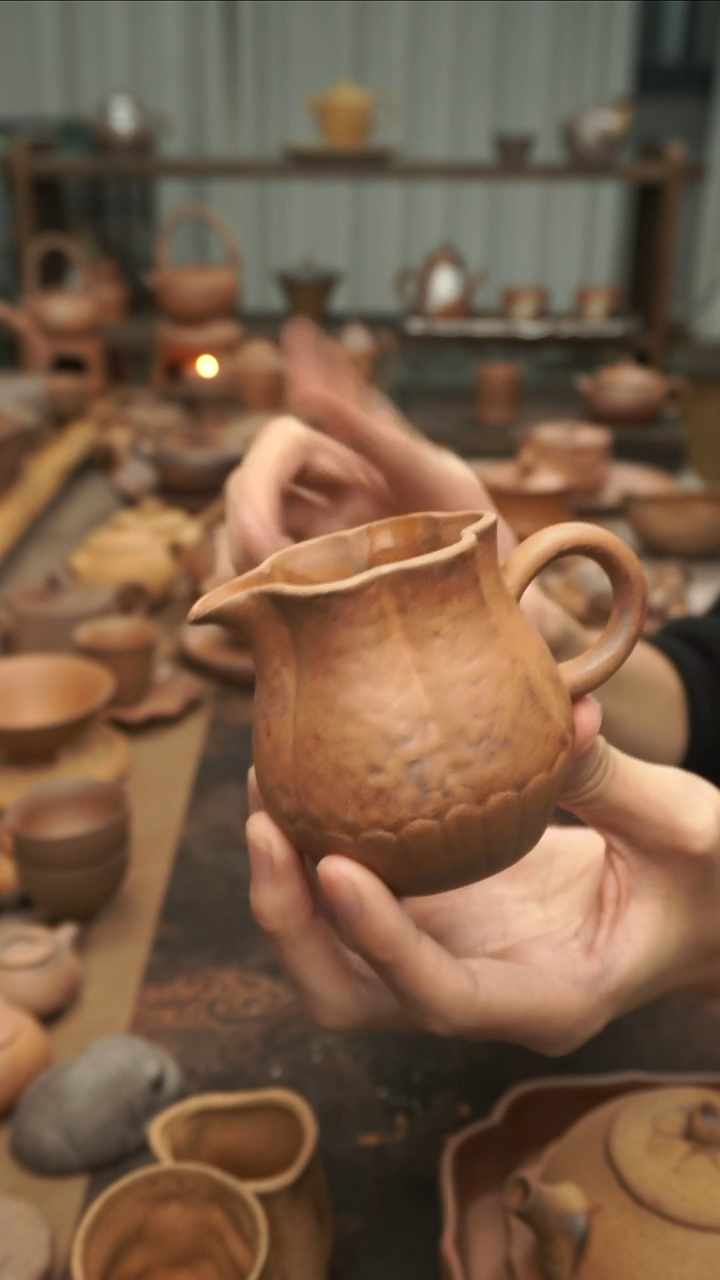 原矿料老岩泥  花口公道杯180ml