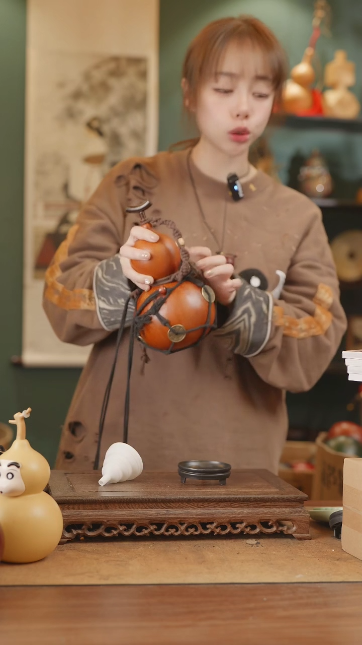 【闪购商品】298号精品天然大漆工艺防渗内胆酒葫芦~