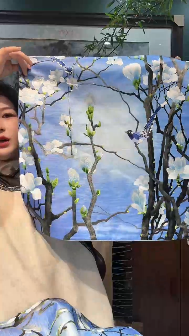 竖款非遗苏绣手工刺绣抱枕