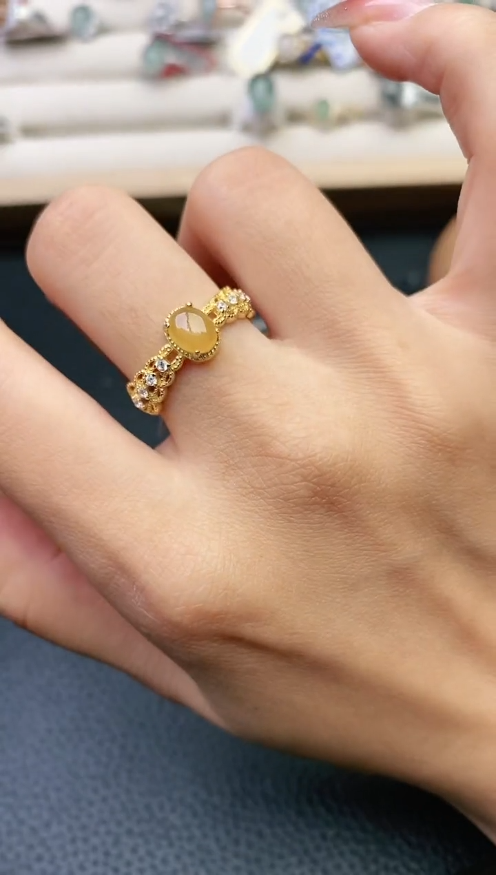 【闪购商品】翡翠戒指银S925镶嵌1111