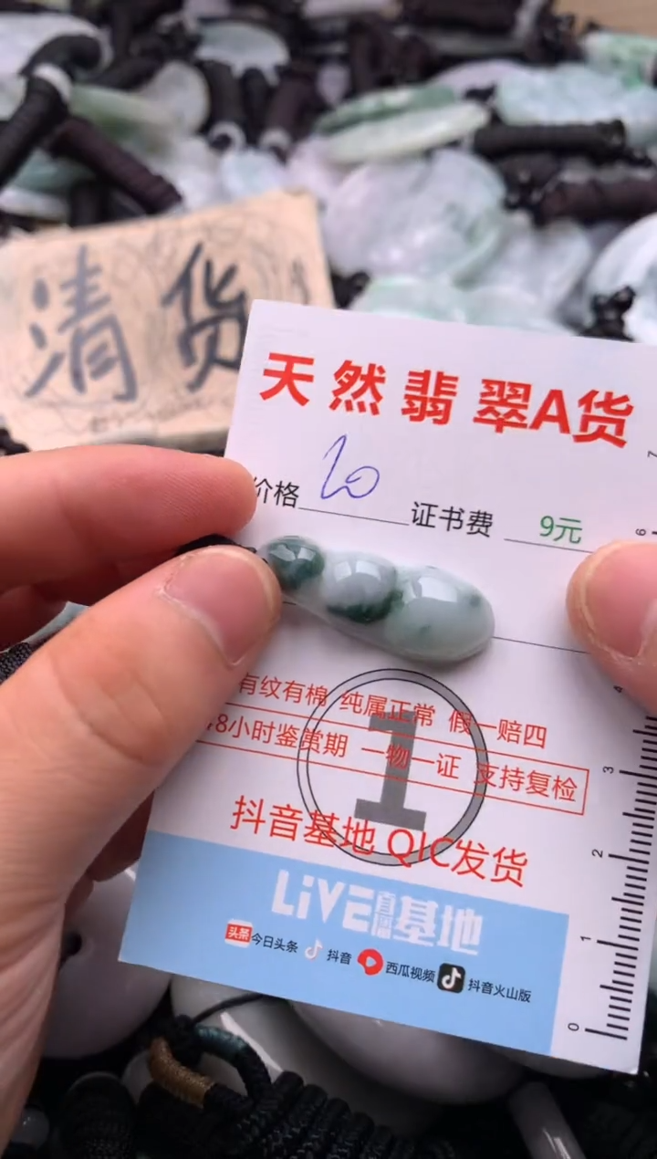 翡翠未镶嵌吊坠(不含链)1