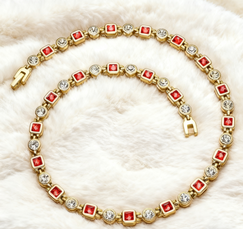 稀土永磁红宝项链