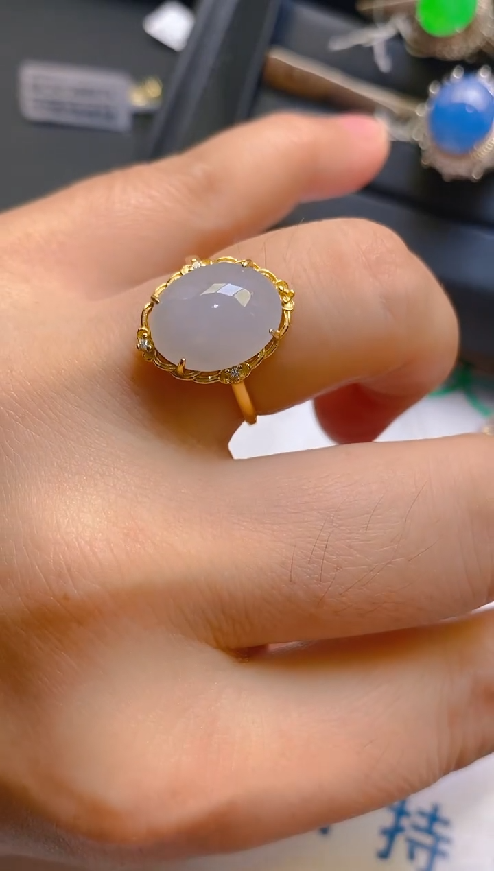 【闪购商品】翡翠耳饰银S925镶嵌天然A货翡翠1