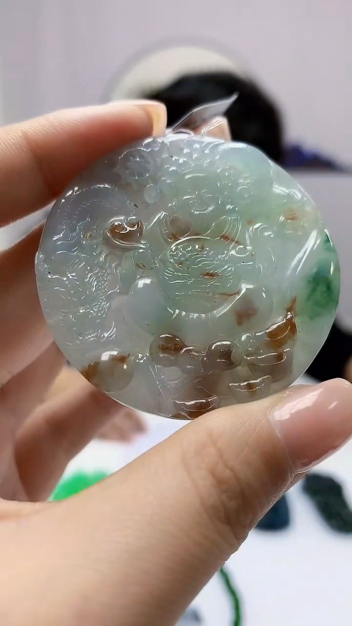 【闪购商品】定制翡翠未镶嵌5145ms-毛货挂件194