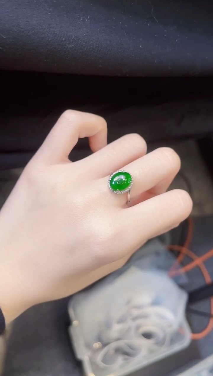 【闪购商品】翡翠戒指银S925镶嵌戒指