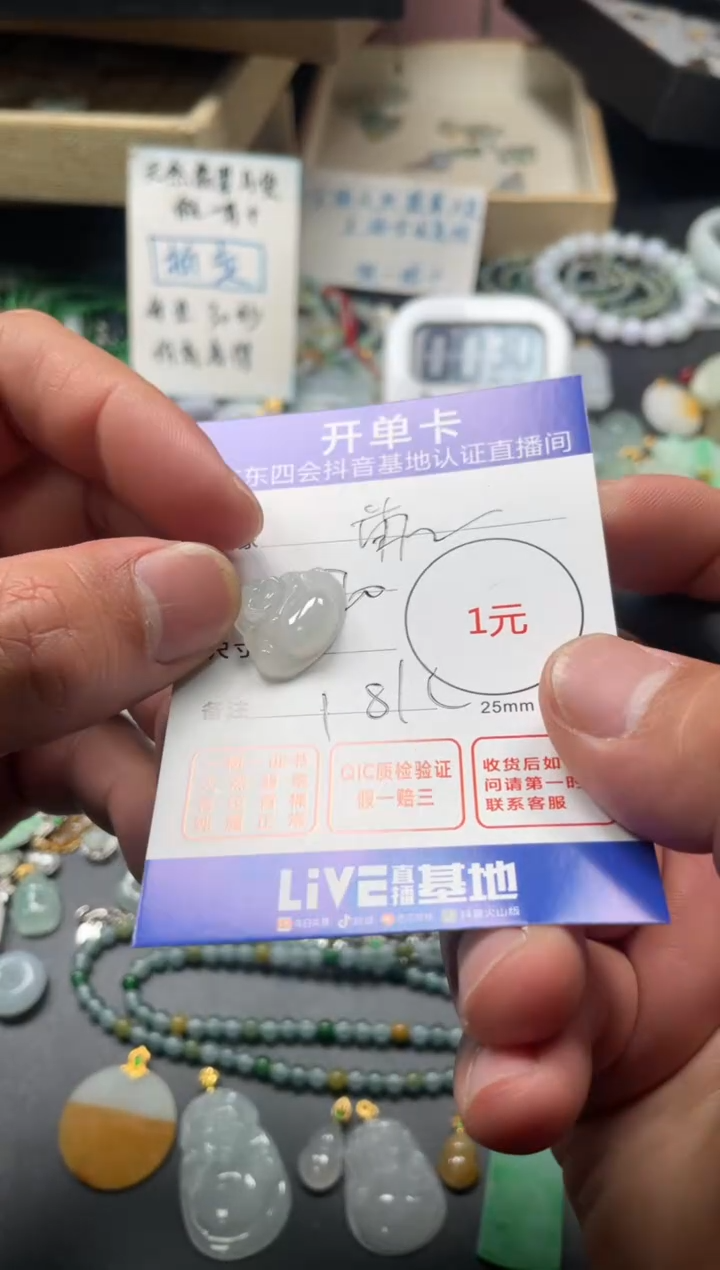 颈饰未镶嵌翡翠葡*酒挂件