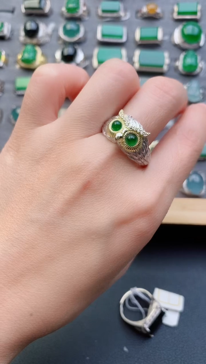 【闪购商品】翡翠戒指银S925镶嵌1321321