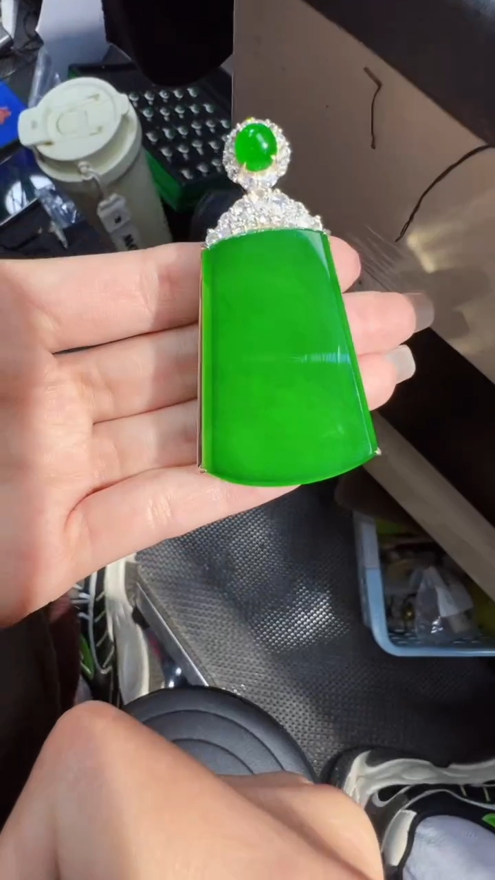 【闪购商品】定制翡翠未镶嵌无事牌1