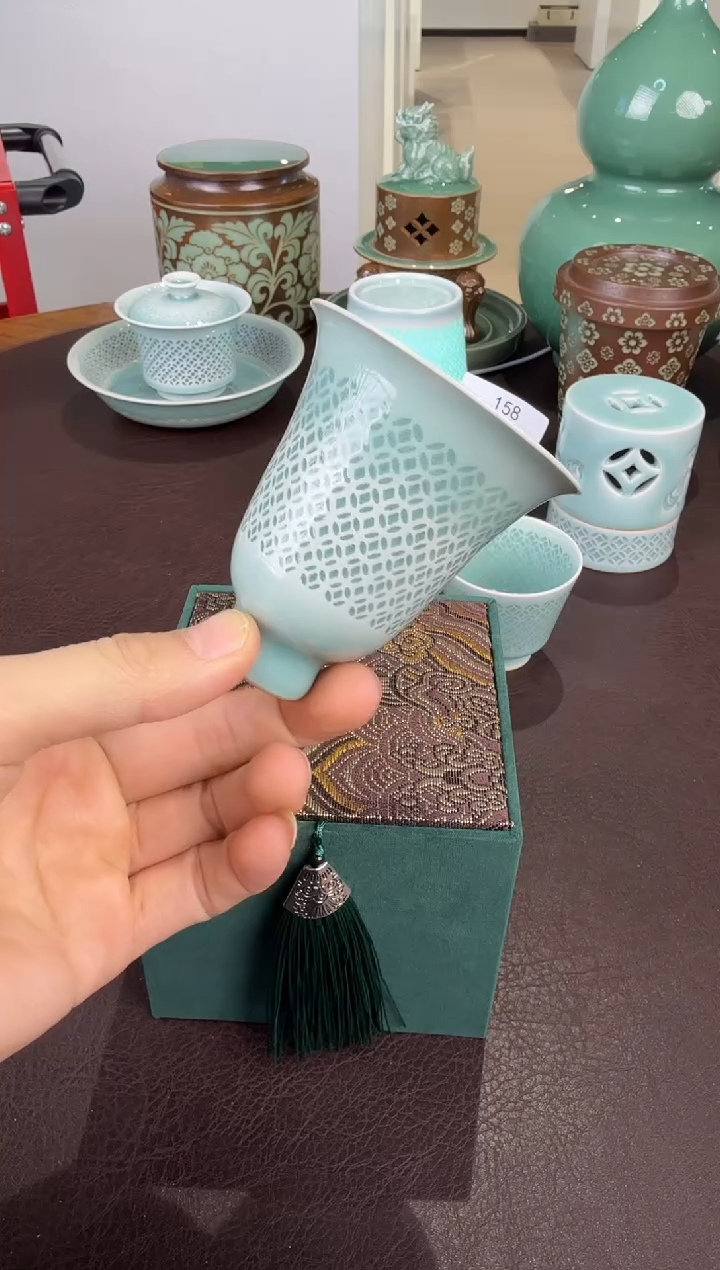 青瓷手工茶器包邮