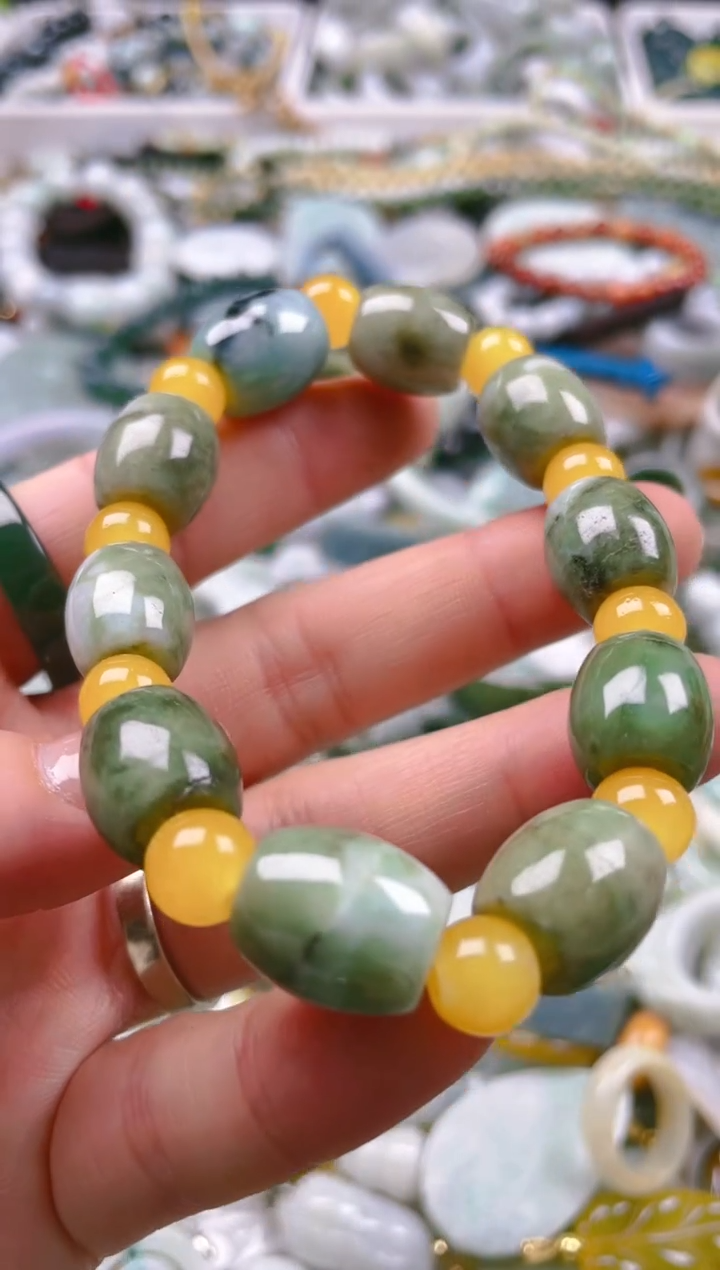 【闪购商品】翡翠颈饰未镶嵌12mm/V/翡翠A货一图一物