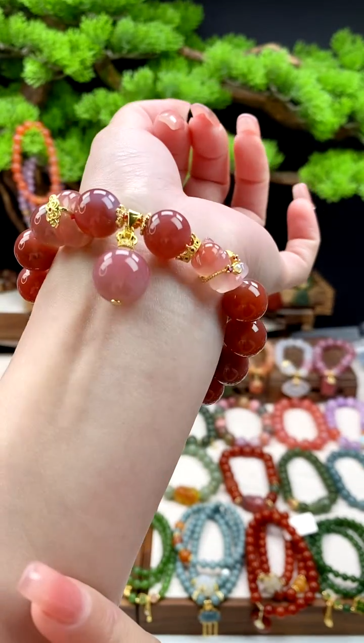 【闪购商品】玛瑙手饰未镶嵌滴溜