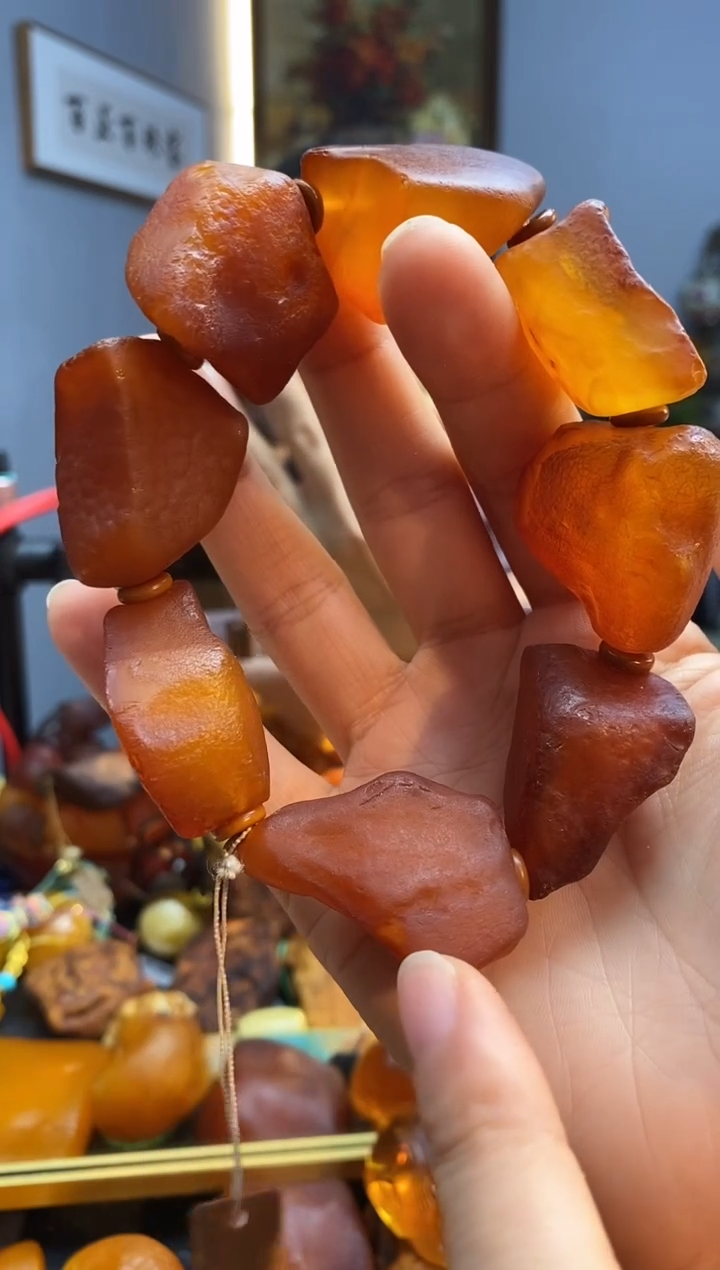 手链琥珀未镶嵌手串