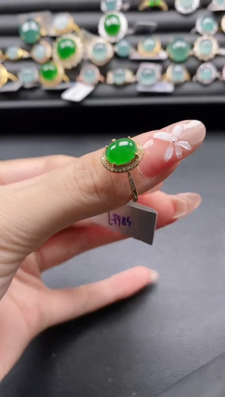 【闪购商品】翡翠戒指银S925镶嵌1111