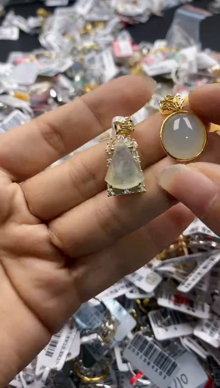 银S925镶嵌戒指翡翠7777----4