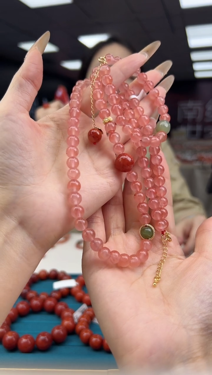 南红玛瑙珠串未镶嵌7.8-（多样式）