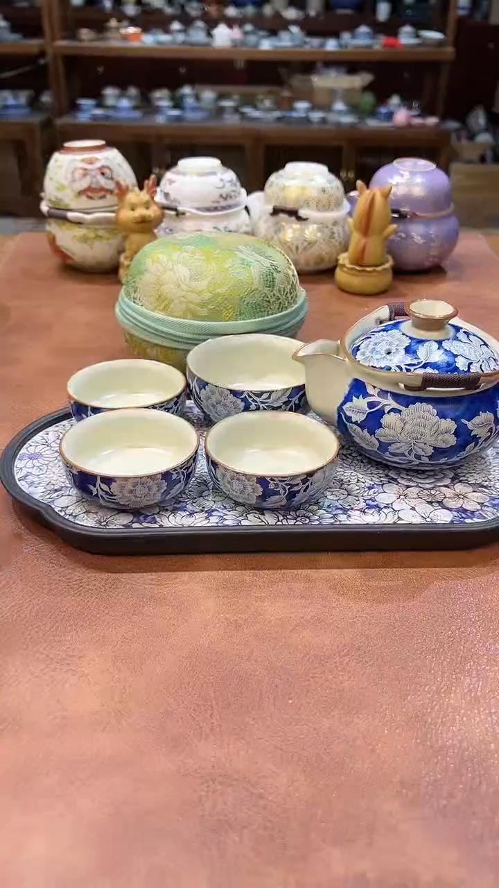 真的很便宜会开片的旅行茶具