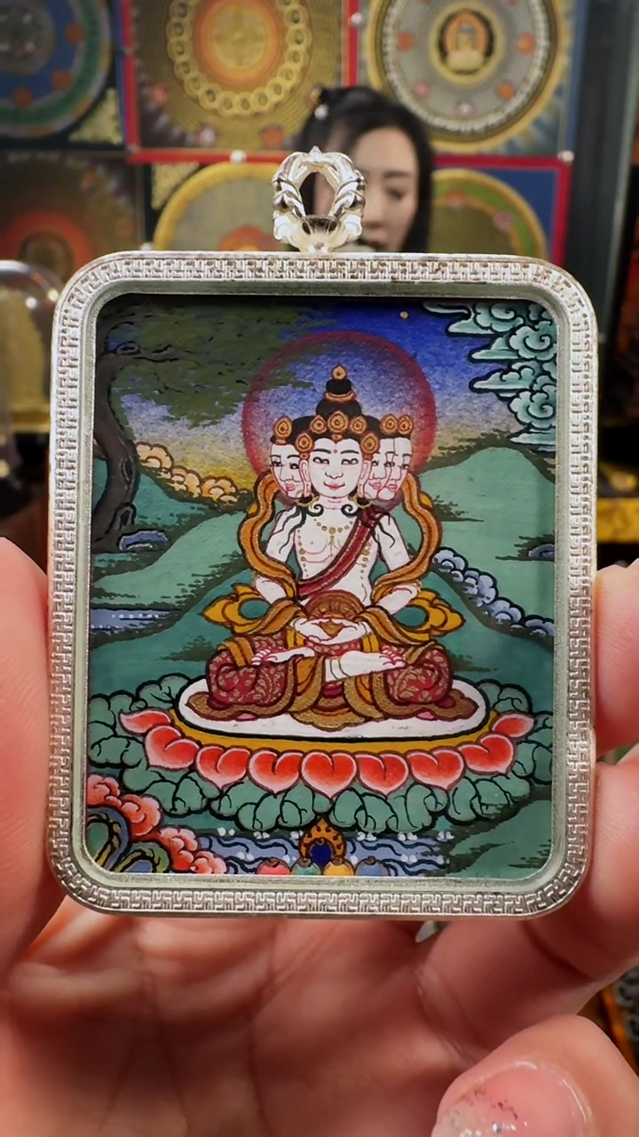 【闪购商品】吊坠壹善缘城手绘唐卡大日