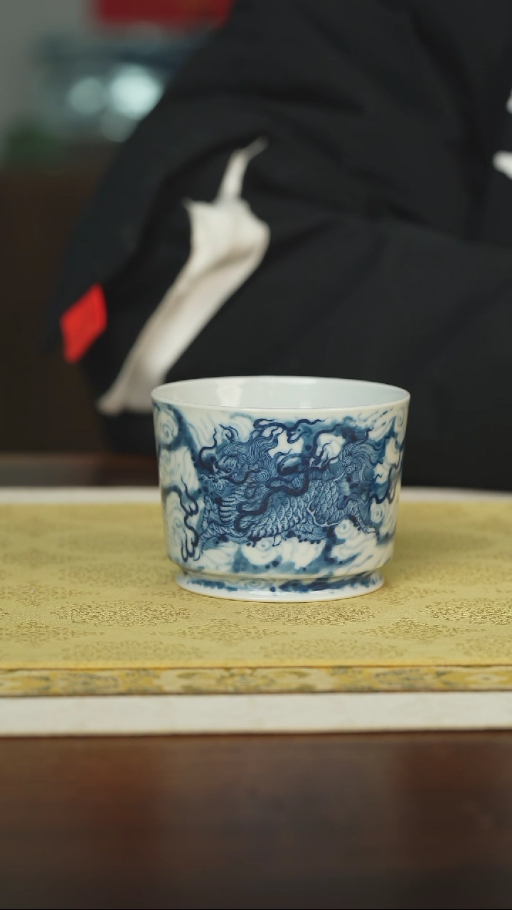 【闪购商品】瓷片钟家窑钟家千年水墨麒麟