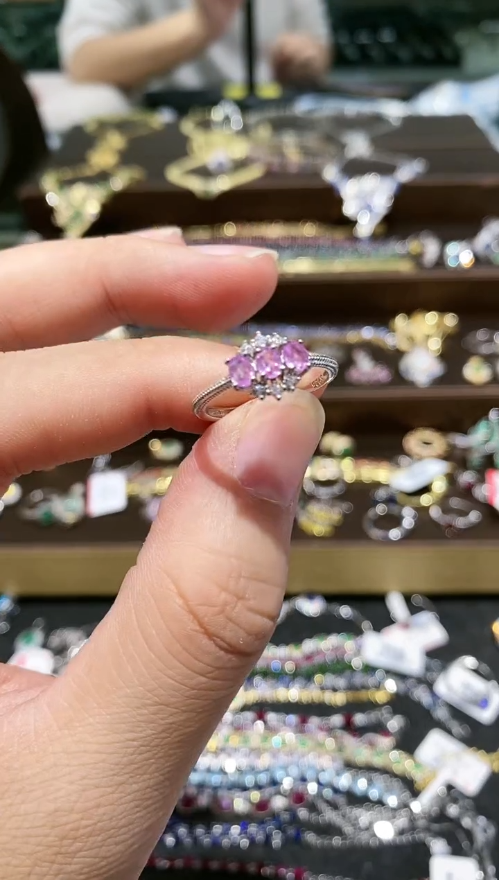 【闪购商品】蓝宝石戒指银S925镶嵌戒指