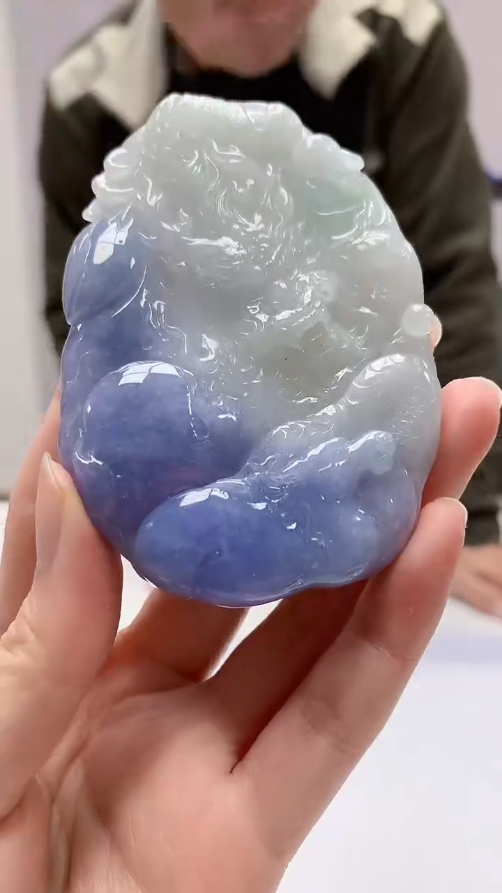 【闪购商品】定制翡翠未镶嵌5152zm-毛货挂件龙马128