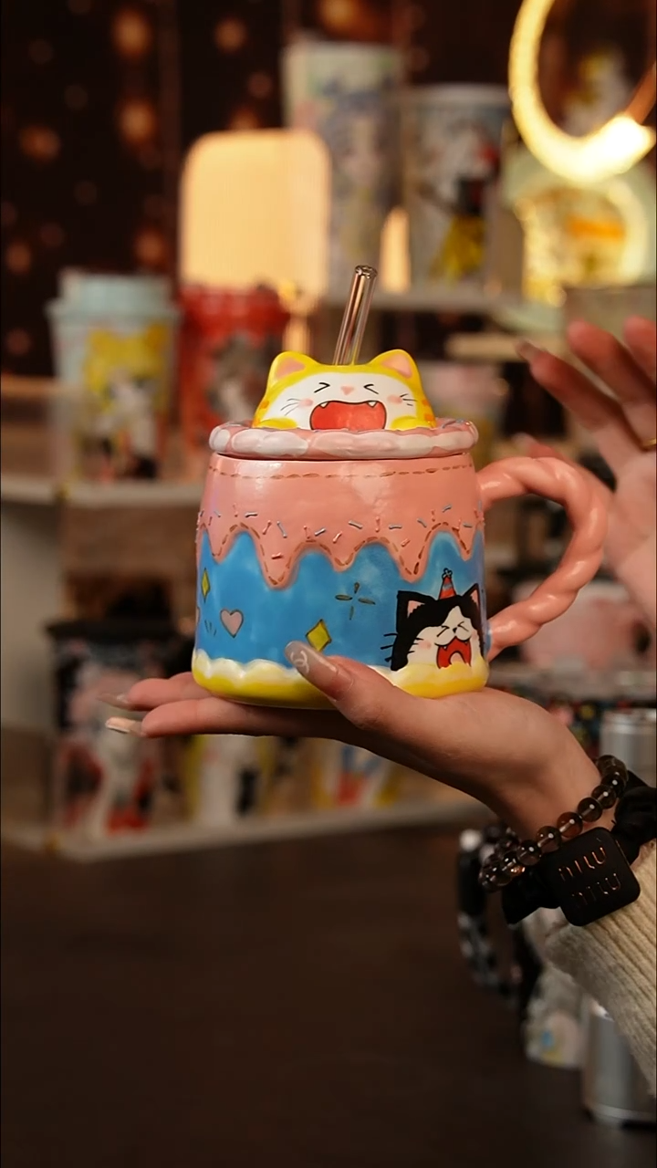 （玉泥）景德镇手工手绘文创陶瓷杯