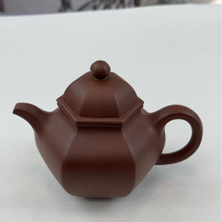 宜兴紫砂壶六方宫灯壶