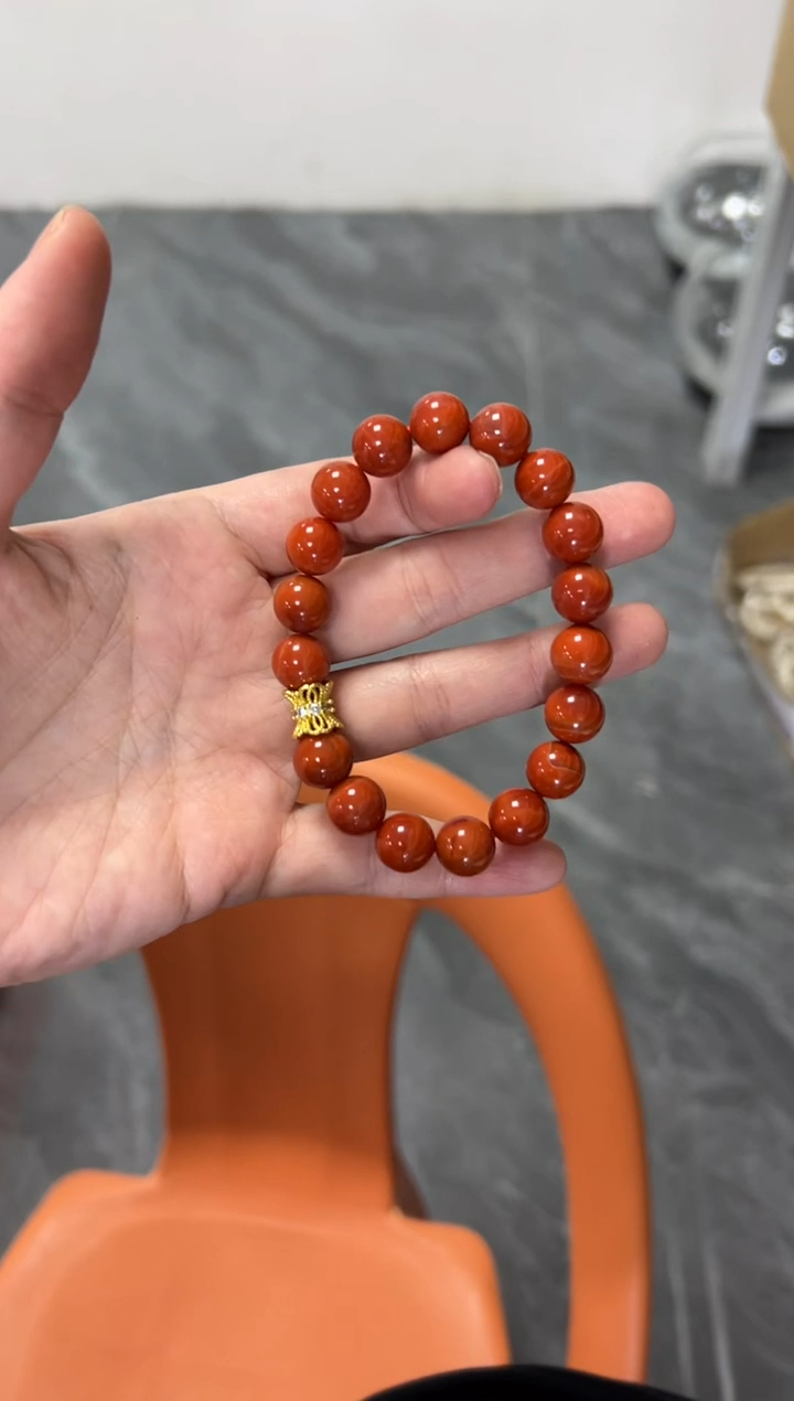 未镶嵌手链南红玛瑙南红玛瑙配件款圆珠手串[多样发其一]