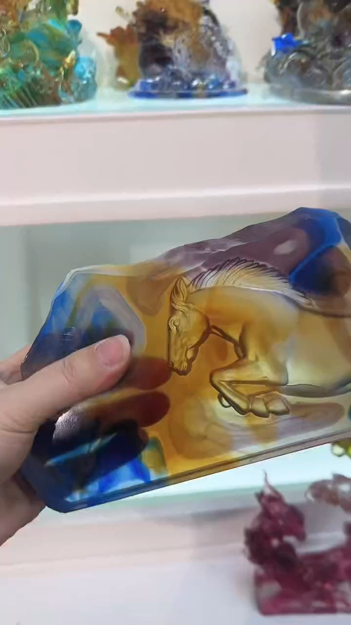 手工艺品琉璃马摆件
