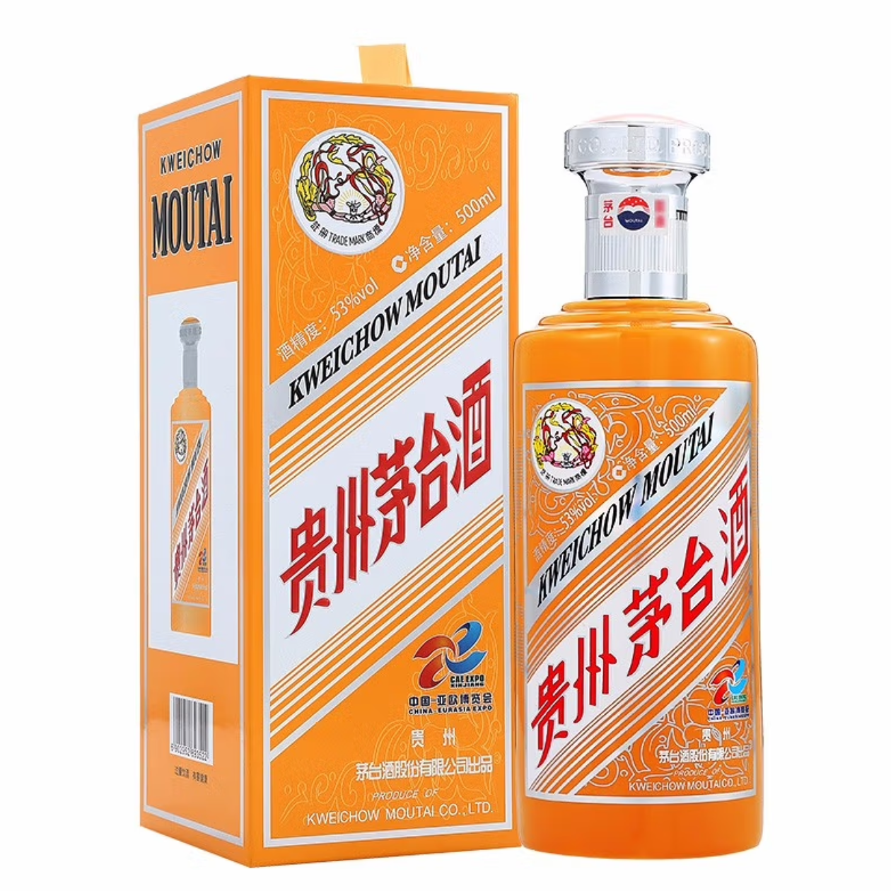 KWEICHOW MOUTAI/贵州茅台53度500ml 酱香型白酒亚欧53度
