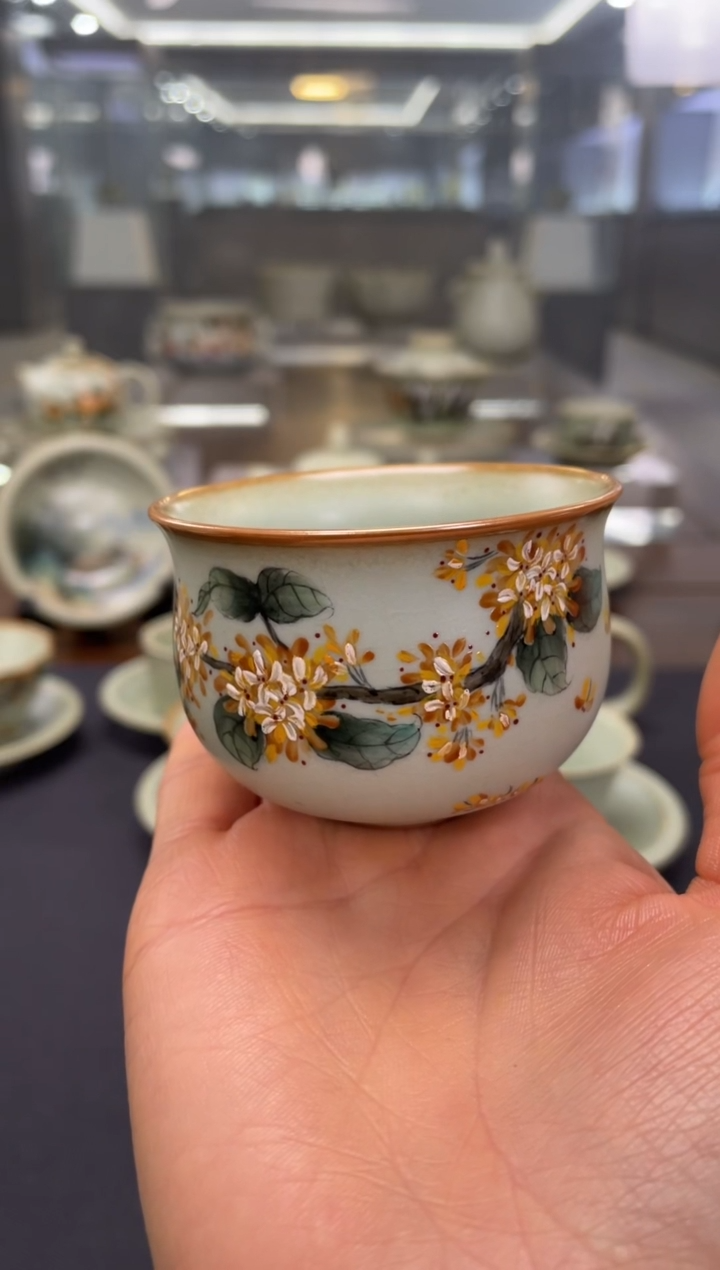 【闪购商品】周泽堂余秀华彩绘圆融杯（桂花）