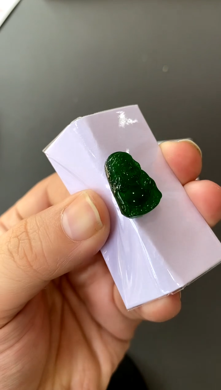 【闪购商品】定制翡翠未镶嵌财神 补