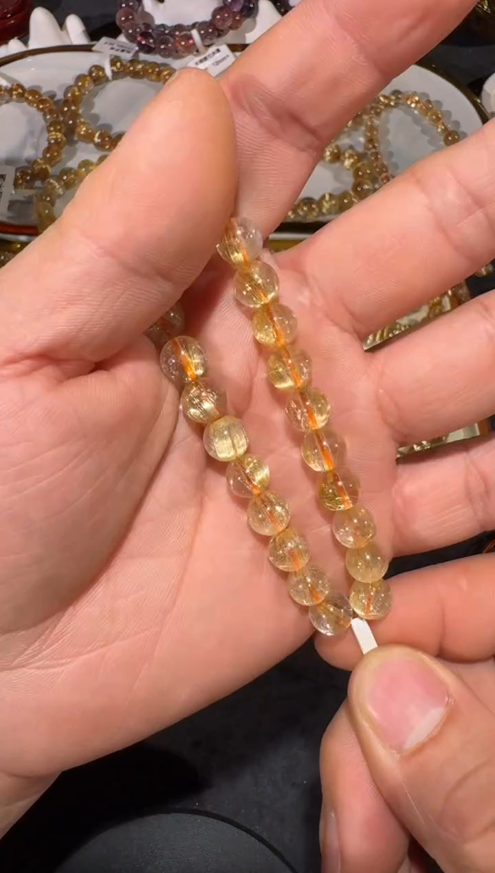 未镶嵌手串发晶SJ-451金发晶