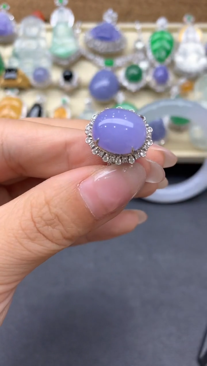 【闪购商品】翡翠戒指18K金镶嵌470-中国好珍宝