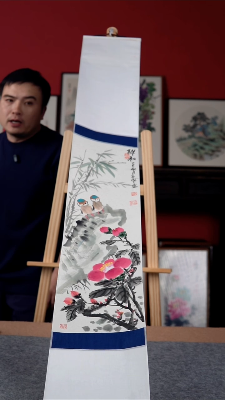 国画纯手写纯手绘-20*155卷轴