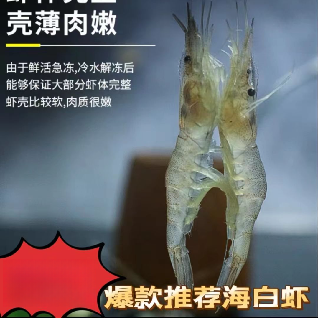 y1【5斤】海捕小白虾小虾速冻发货适合油炸肉质鲜嫩 嫌小勿拍