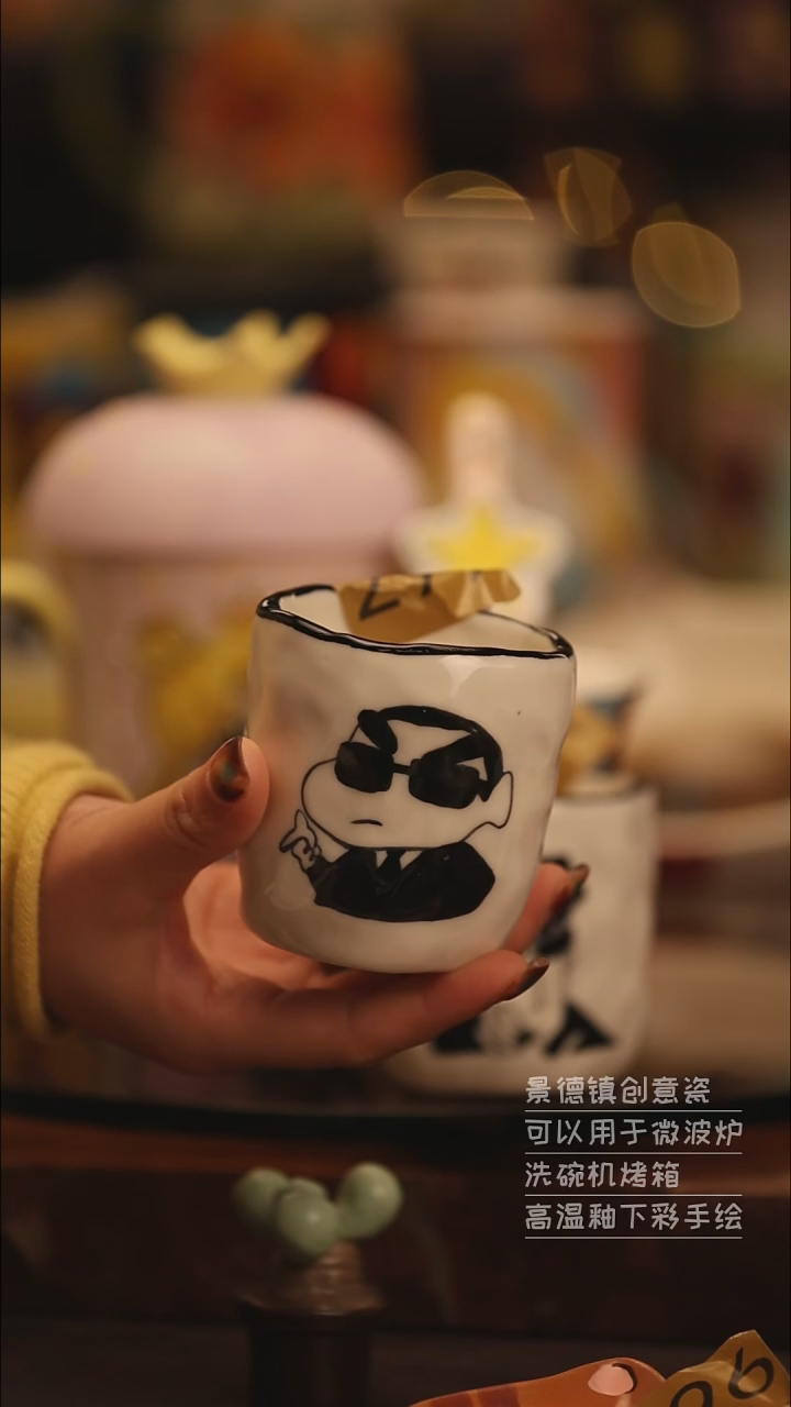 陶瓷景德镇可爱陶瓷釉下彩绘设计师款